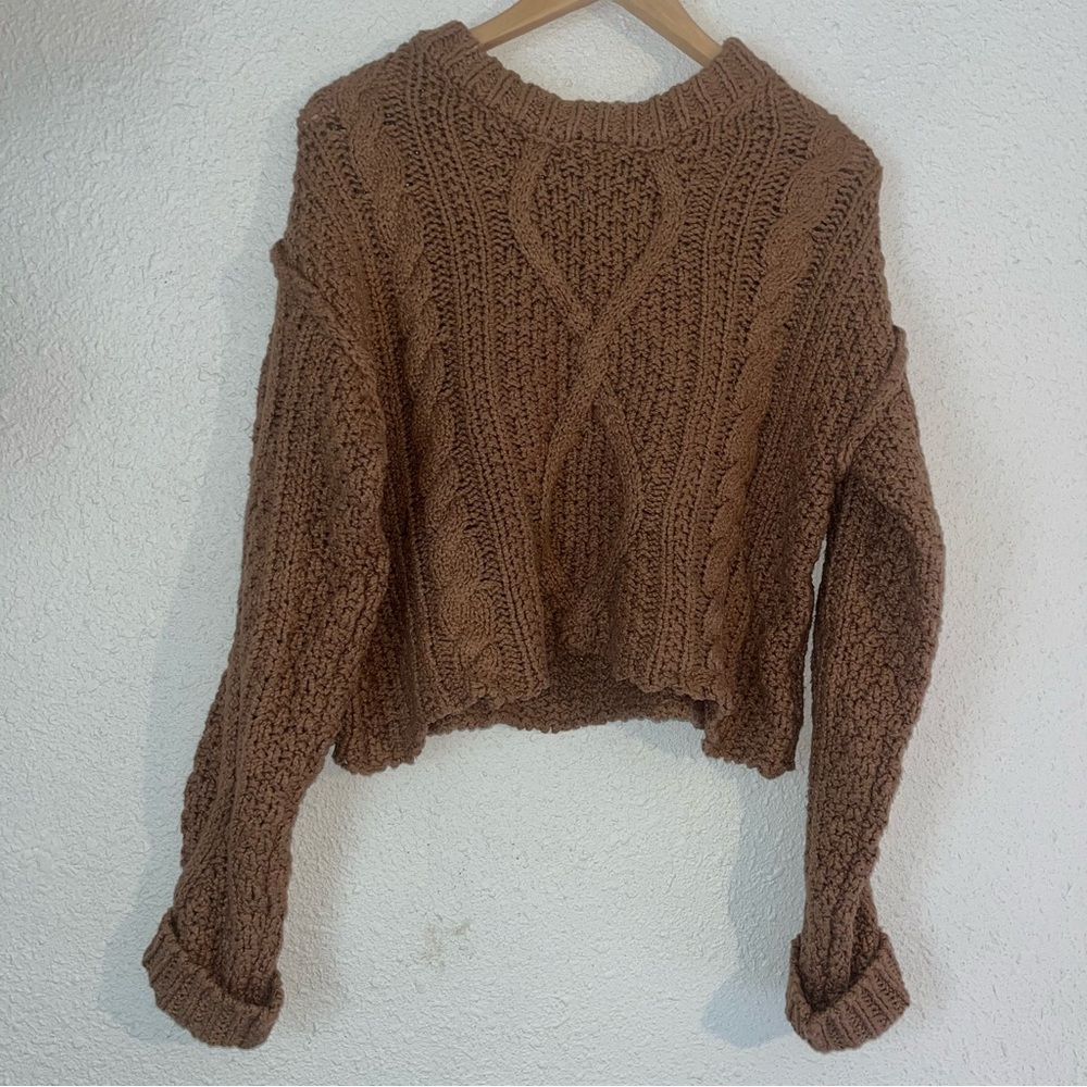 Free People Cable Knit Sweater
